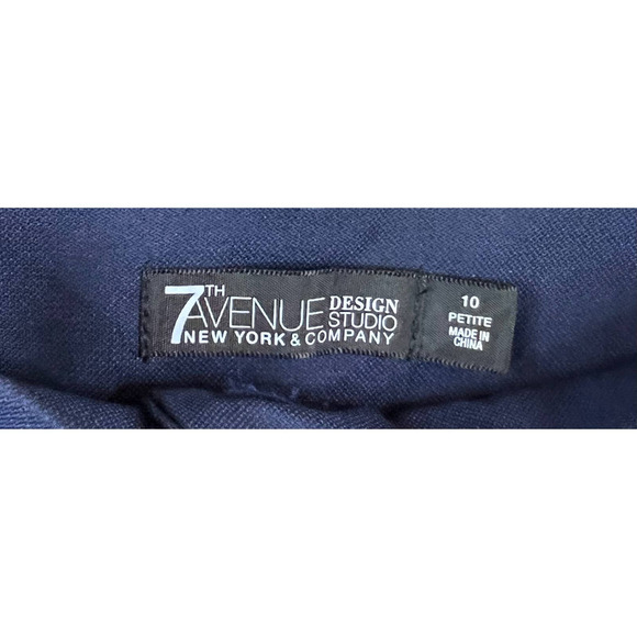 7th Avenue Design Studio Women's Blue Dress Pants Size 10P - Picture 4 of 4